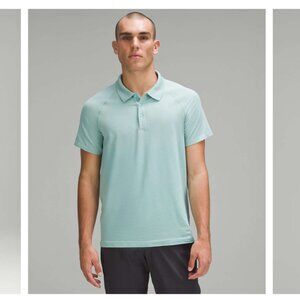 Lululemon Men's Metal Vent Tech Polo Shirt Silverescent Golf | Light Blue | M